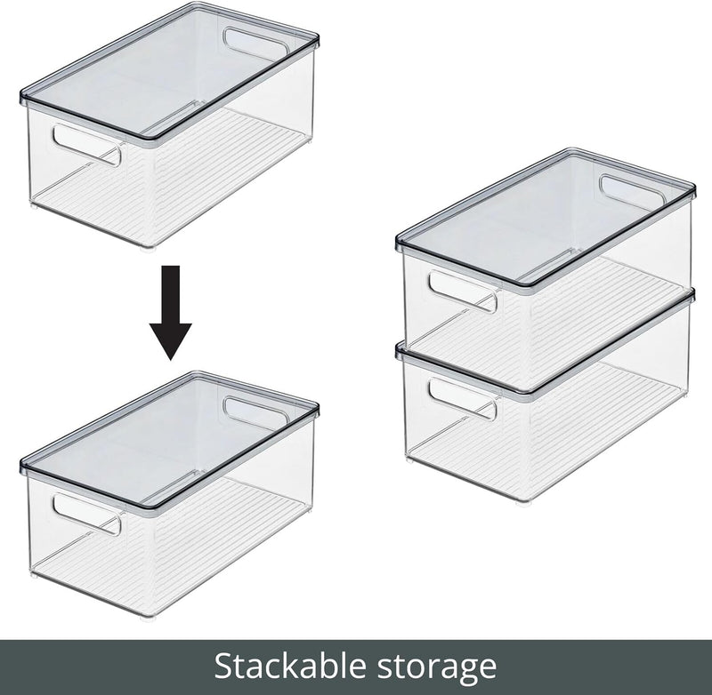 mDesign 4er-Set Kosmetik Organizer – praktische Kosmetikaufbewahrung aus Kunststoff mit abnehmbarem