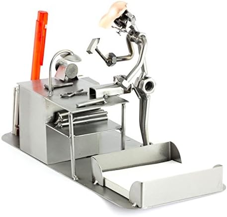 Steelman24 I Schraubenmännchen Schlosser Mit Büro I Made in Germany I Handarbeit I Geschenkidee I St