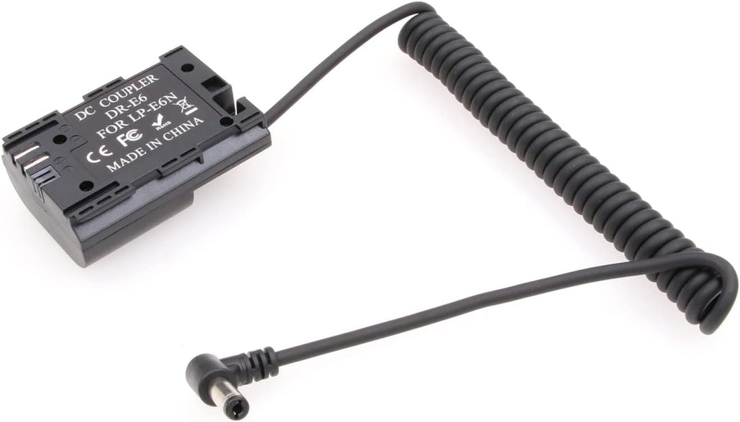 ZBLZGP NP-F970 Batterieplattenhalter Adapter + LP-E6 Dummy Akku Kupplung für Canon Eos 5D Mark II II