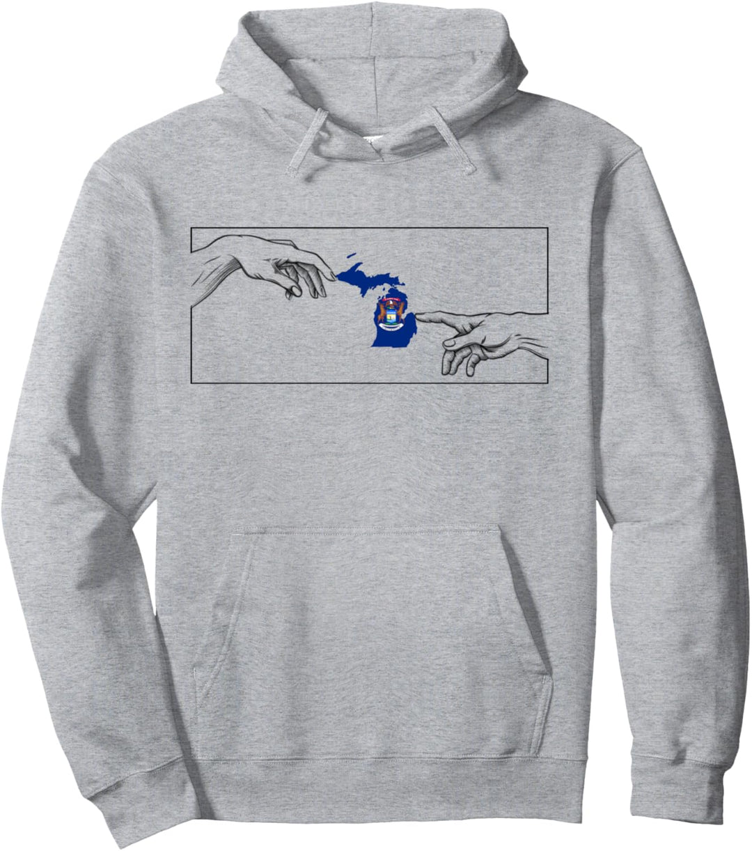 Flagge MI Michigan State Pride in Hands Gott für Michigan Pullover Hoodie