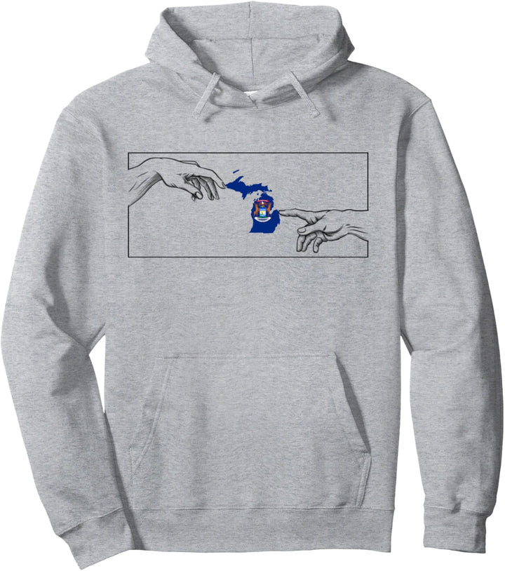 Flagge MI Michigan State Pride in Hands Gott für Michigan Pullover Hoodie