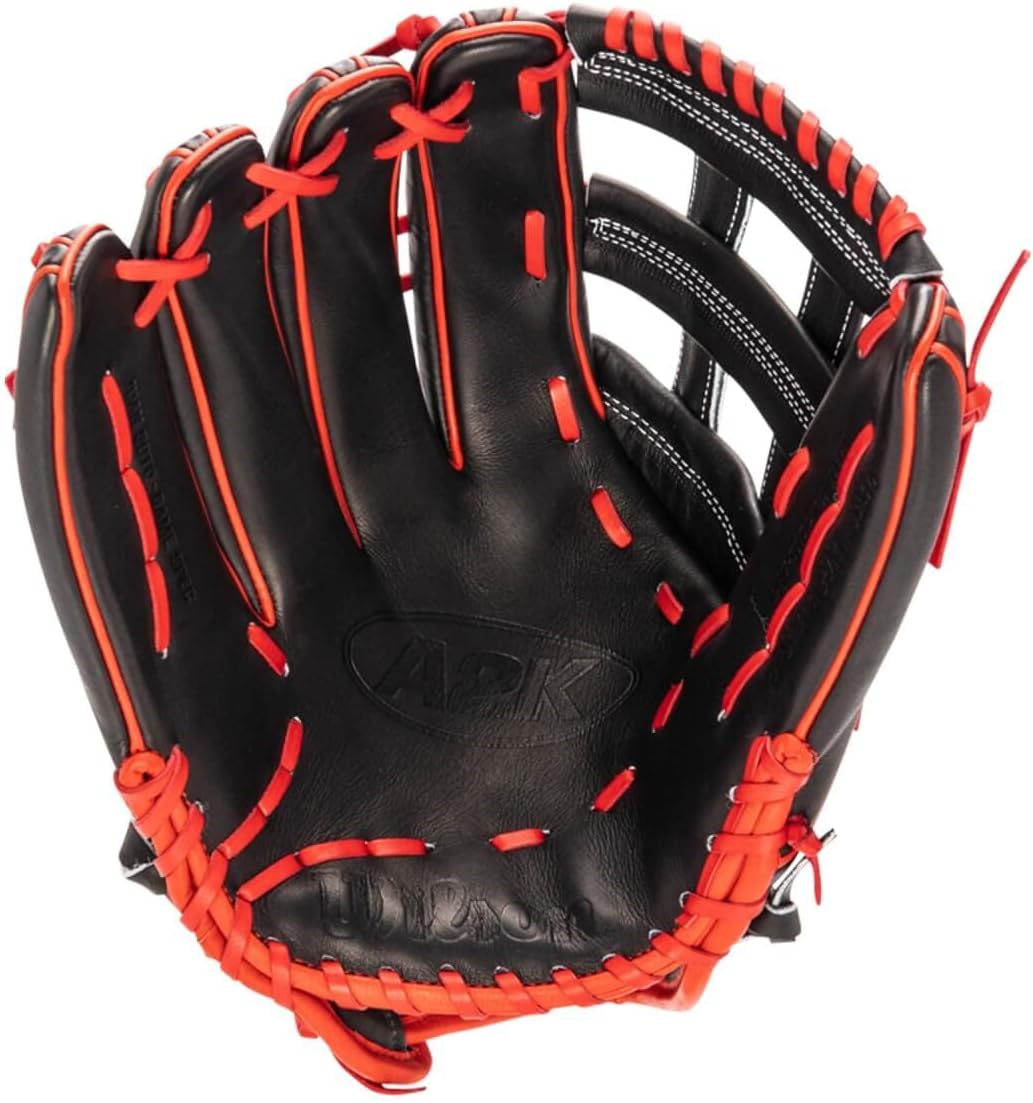 Wilson A2K Baseballhandschuh Serie Rechte Hand Wurf 32,4 cm Schwarz/Rot, Rechte Hand Wurf 32,4 cm Sc