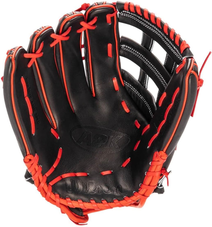 Wilson A2K Baseballhandschuh Serie Rechte Hand Wurf 32,4 cm Schwarz/Rot, Rechte Hand Wurf 32,4 cm Sc