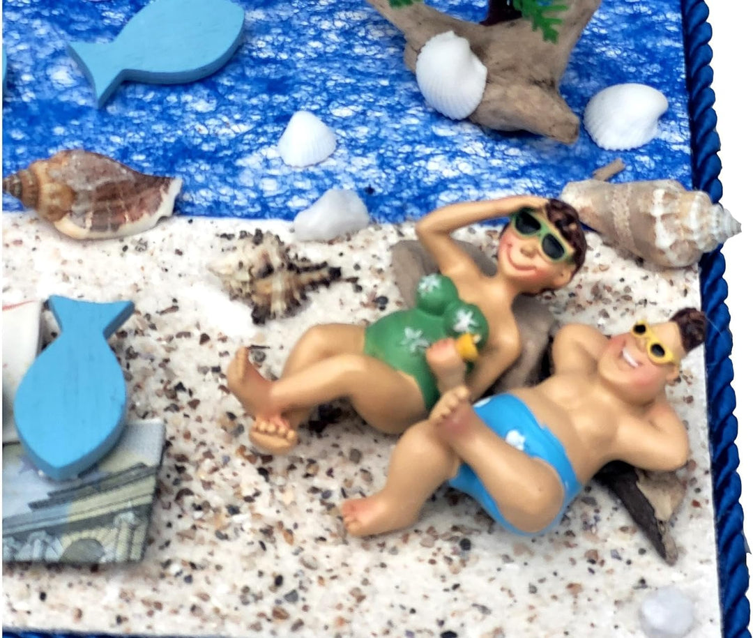 Geldgeschenk Verpackung Camping Urlaub Wohnmobil Liegestuhl Strandurlaub