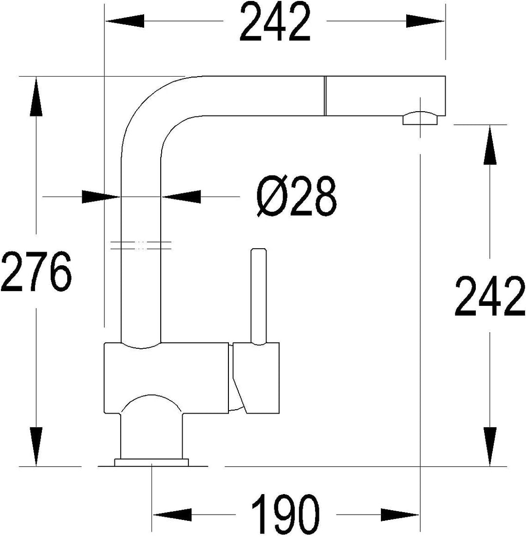 Schwarz matt Niederdruck Küchenarmatur herausziehbar Geschirrbrause Küche Armatur Einhebelmischer Wa