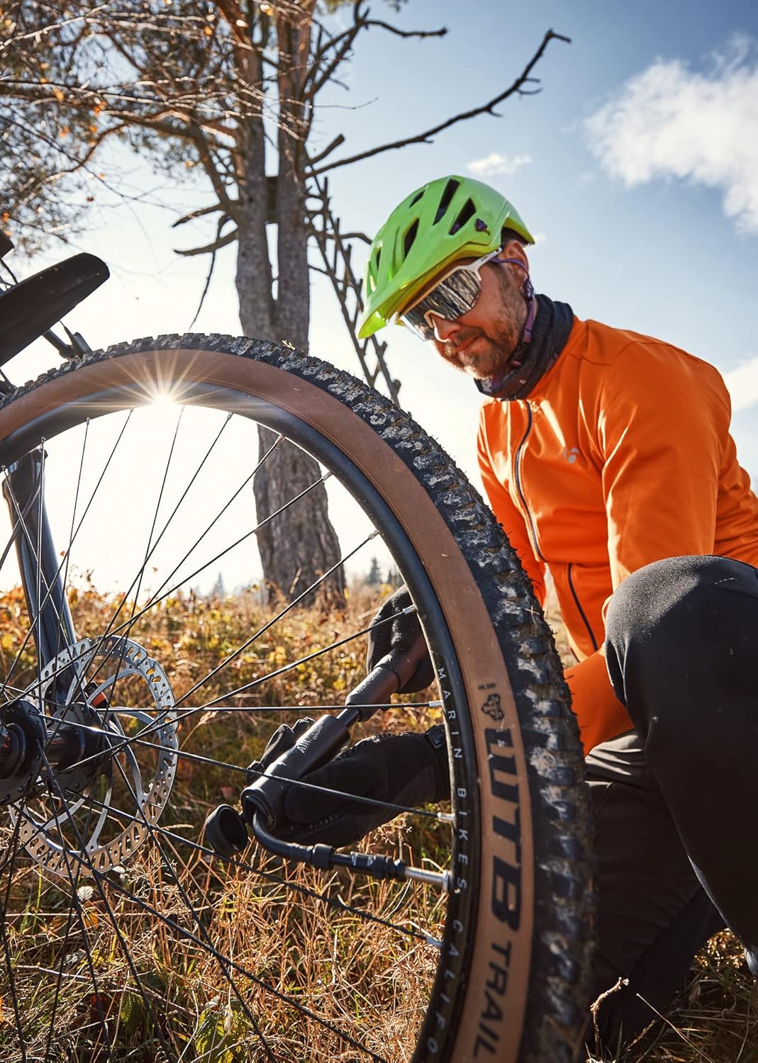 SKS GERMANY AIRFLEX Fahrradpumpe, Fahrradzubehör (Luftpumpe, Radzubehör mit Weichkomponenten-Griff,
