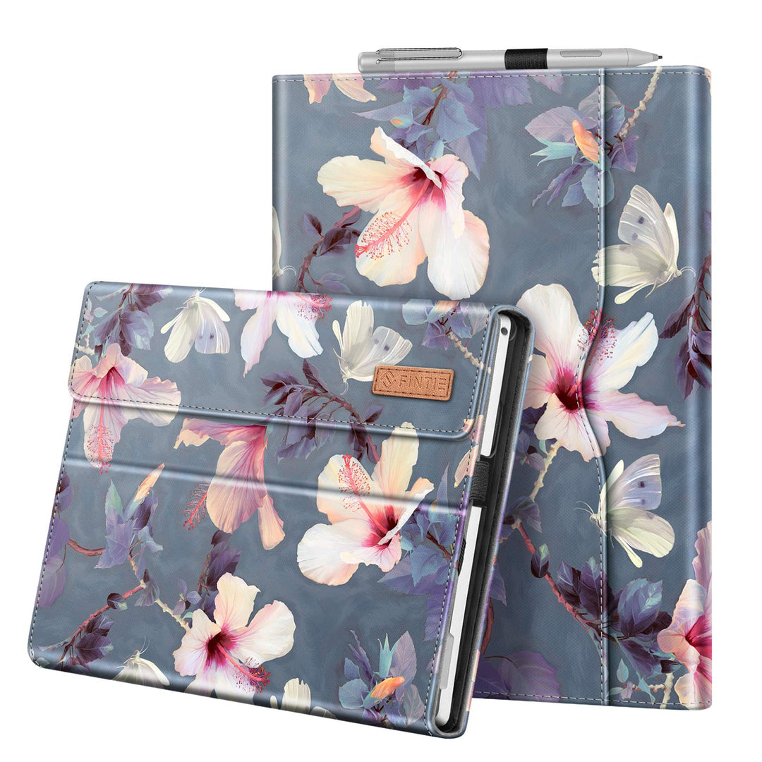 Fintie Hülle für Microsoft Surface Pro 7+ / 7/6 / 5/4 / 3 - Multi-Sichtwinkel Kunstleder Tasche Schu