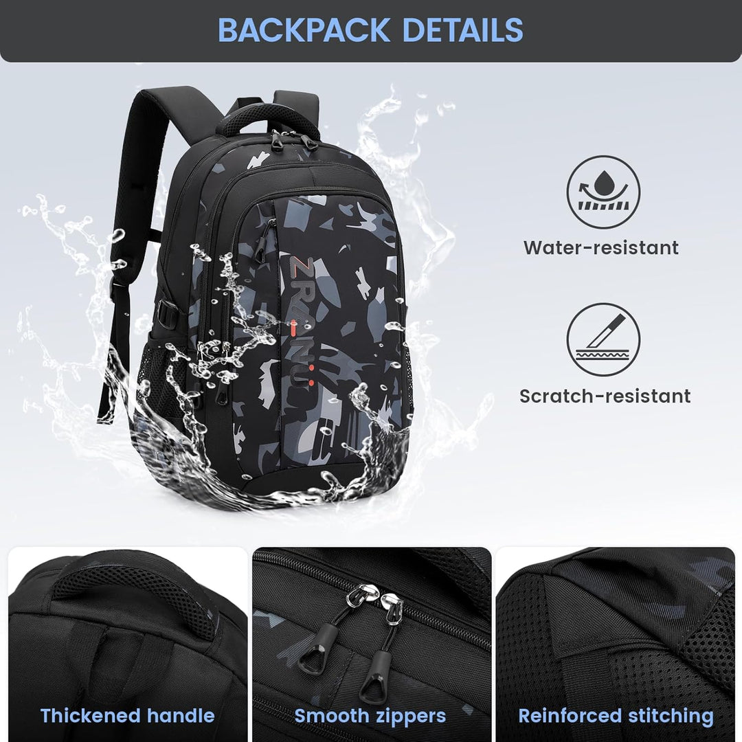 Amythe Rucksack Teenager Schulrucksack - Lässiger Daypack Herren, Schultasche für Jungen der 4.- 9.