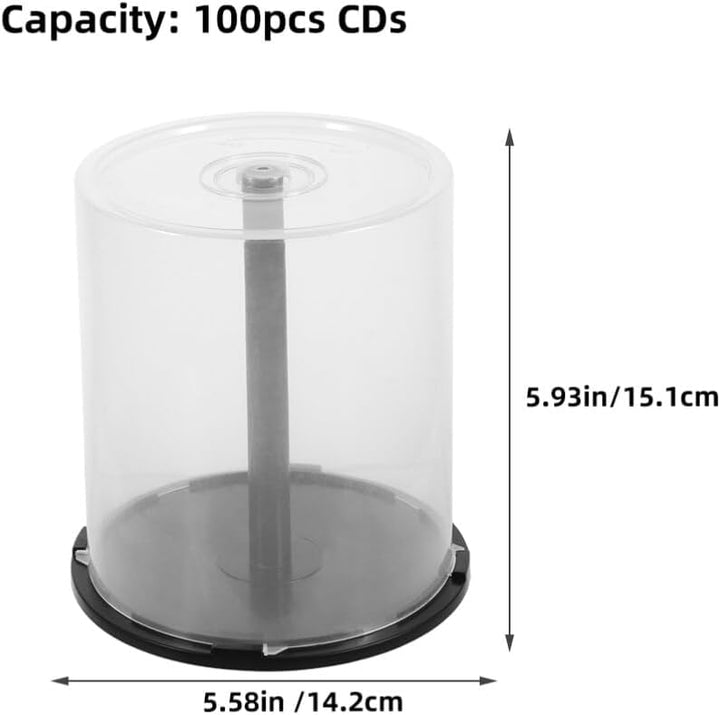 Cabilock 4 stücke Dvd Aufbewahrungseimer Klare Kunststoffbehälter Für 100 Dvds Platzsparender Organi
