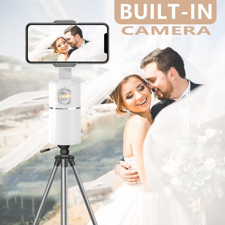 Handyhalterung für Smartphone,360 ° Drehbar Gesichts Tracker【Keine APP Erforderlich】 Selfie Stick,Ge