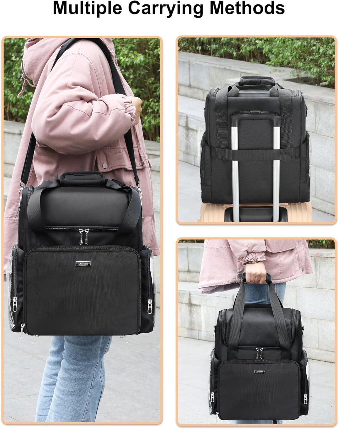 Relavel Friseur-Reisetasche Profi Friseurkoffer Friseurwerkzeugtasche Aufbewahrungsorganizer für Fri