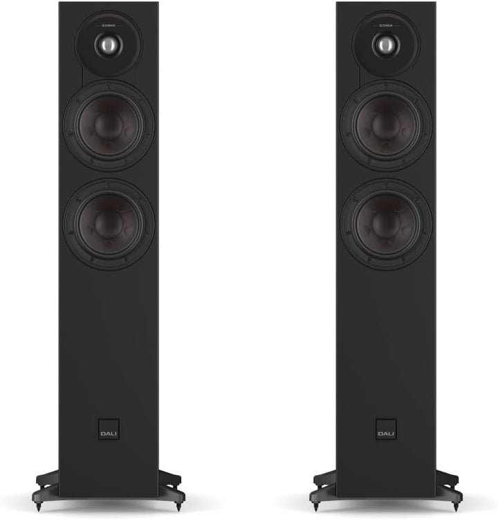 DALI Sonik 5 schlanke, bodenstehende passive HiFi-Lautsprecher – Dual 13,3 cm Clarity Cone Tieftöner
