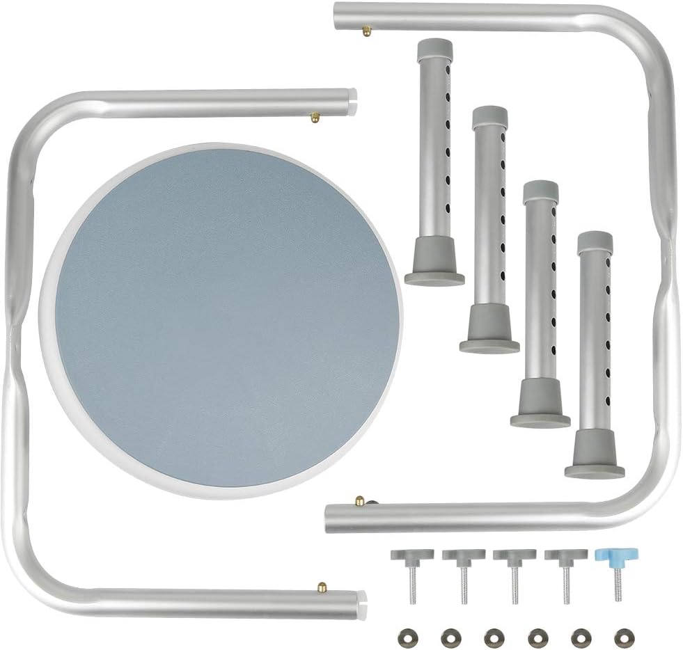 Duschhocker Duschstuhl 360°Drehbar Badehocker Höhenverstellbar, Alu und Kunststoff Badestuhl Duschsi