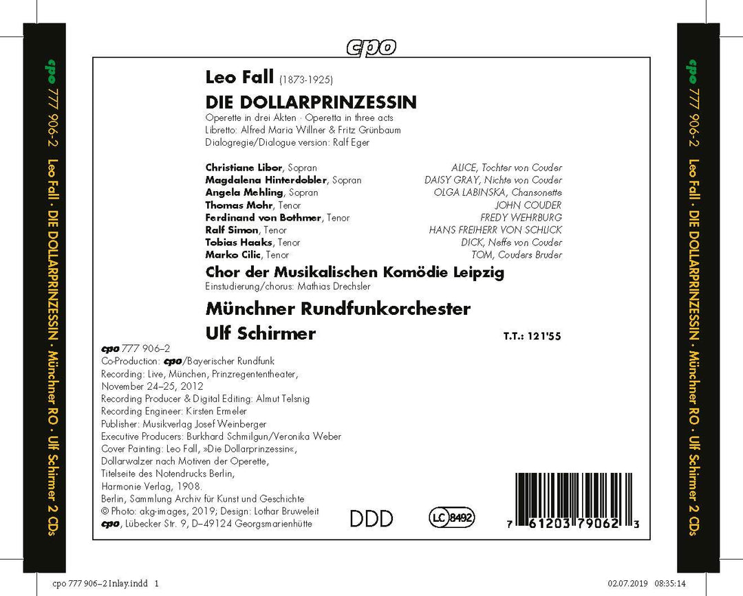 Die Dollarprinzessin, Audio-CD
