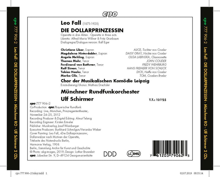 Die Dollarprinzessin, Audio-CD