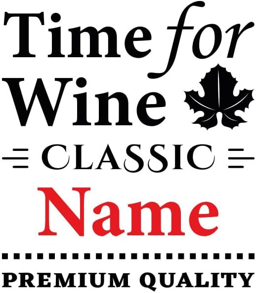 4-TLG Wein Geschenkset mit Wunschgravur - Motiv time for Wine - personalisiert - 2X Weingläser 560 m
