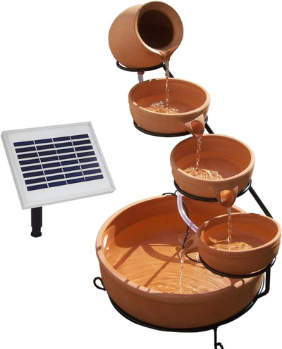 Amur SOLAR BRUNNEN SOLAR SPRINGBRUNNEN GARTENBRUNNEN ZIERBRUNNEN SOLAR WASSERSPIEL Solar TEICHPUMPE