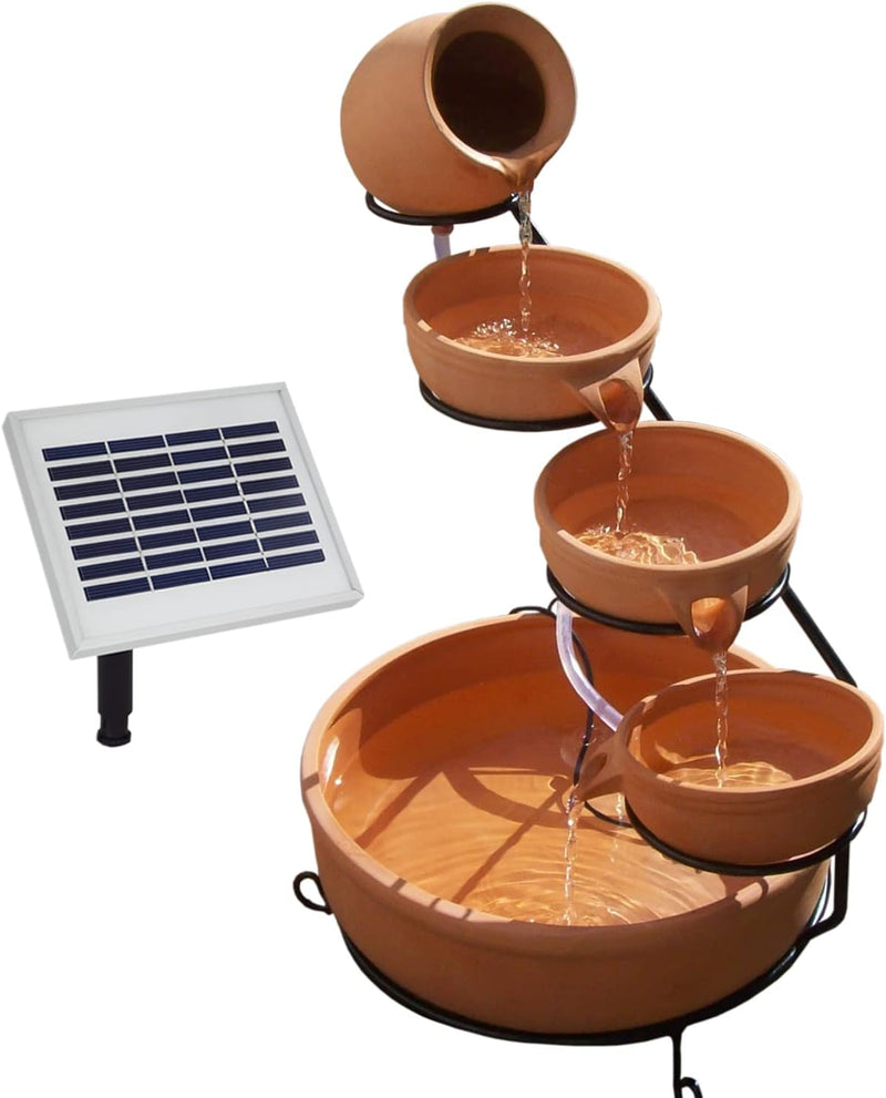 Amur SOLAR BRUNNEN SOLAR SPRINGBRUNNEN GARTENBRUNNEN ZIERBRUNNEN SOLAR WASSERSPIEL Solar TEICHPUMPE