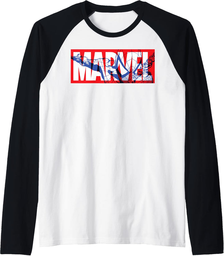 Marvel Classic Logo Spider-Man Fill Raglan