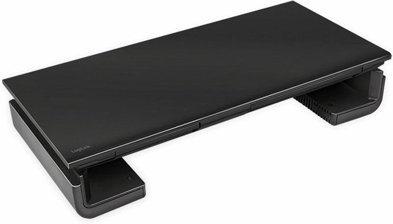 LogiLink Ergonomische TV- Monitorerhöhung, max. Belastung 25kg, Länge = 42–52cm variabel (42-52cm),