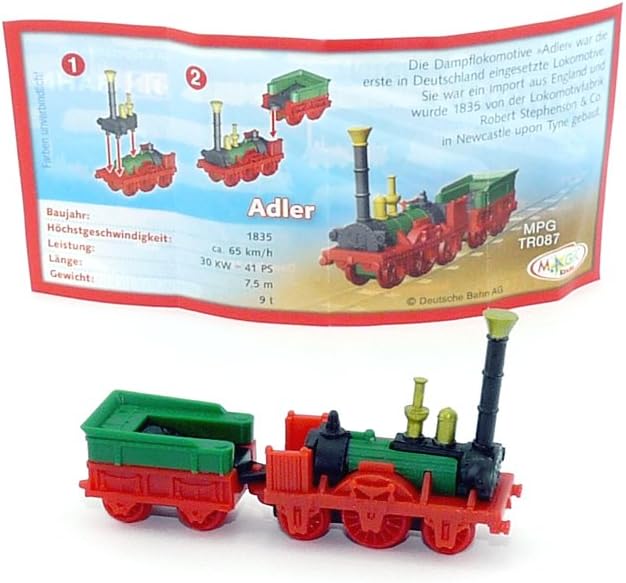 Kinder Überraschung, Alle 5 Züge. WM Zug, Ice 3, Adler, Zeppelin und Dampflok