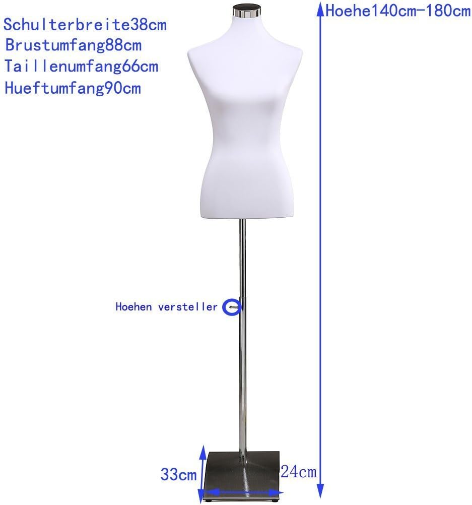 Loywe Schneiderpuppe weiblich Schaufensterpuppe Damenbüste Schneiderbüste kleiderpuppe Büste Torso G