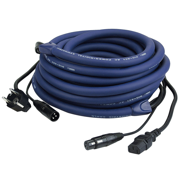 LIGHT Power/Signal Cable Schuko Male to IEC, 10m