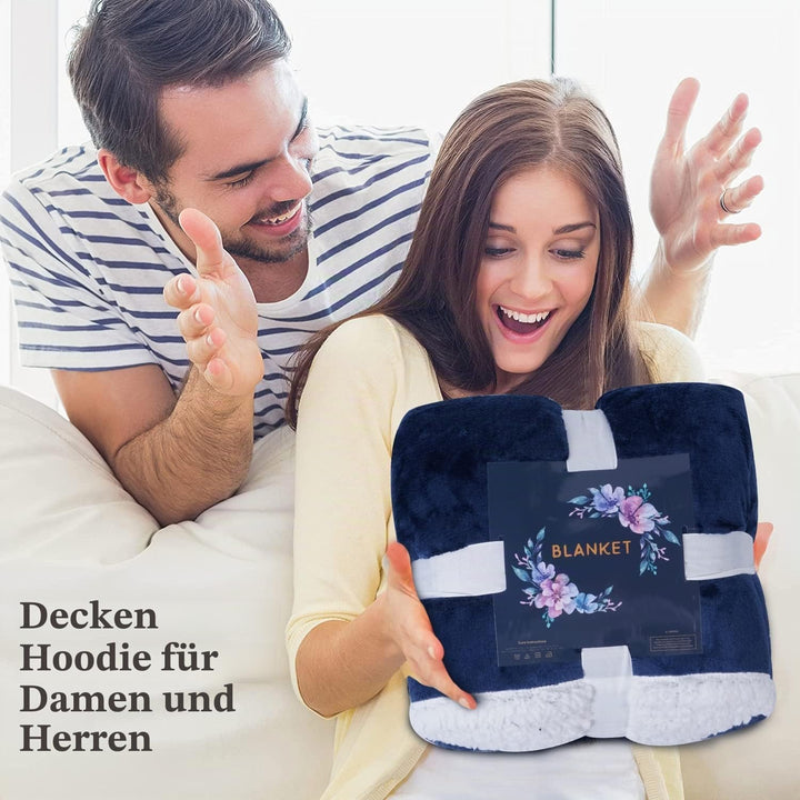 Viviland Pullover Damen & Herren Hoodie Sweatshirt, grosser und Warmer Hausanzug für Erwachsene Navy
