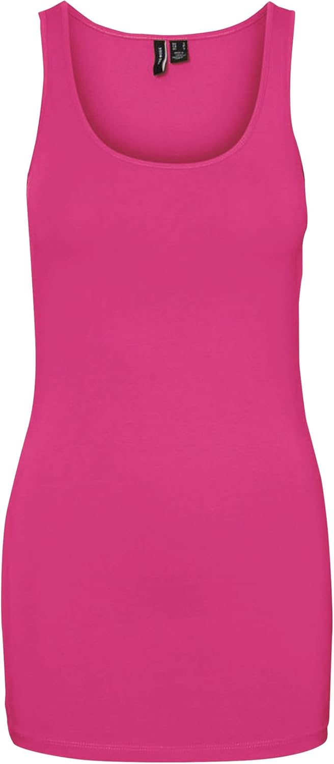 VERO MODA Damen VMMAXI My Soft Long Tank TOP GA S 3er Pack (Bumblebee, Cabaret, Caneel Bay), S 3er P