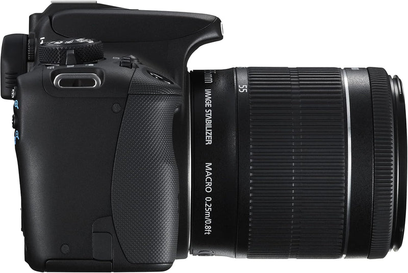 Canon EOS 100D DSLR-Kamera mit EF-S 18–55 mm III-Objektiv, Schwarz (18 MP, CMOS-Sensor), 7,6 cm (3 Z