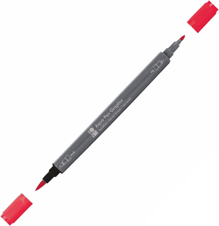 Marabu 0145000000106 - Aqua Pen Graphix, Octopy, 24 Aquarell-Filzstifte im Set mit brillanter Farbe,