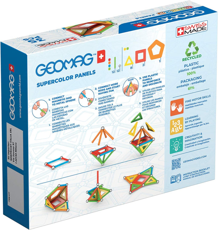 Geomag - Supercolor Magnetic Constructions for Kids, Magnetic Toy, Green Collection 100% Recycled Pl