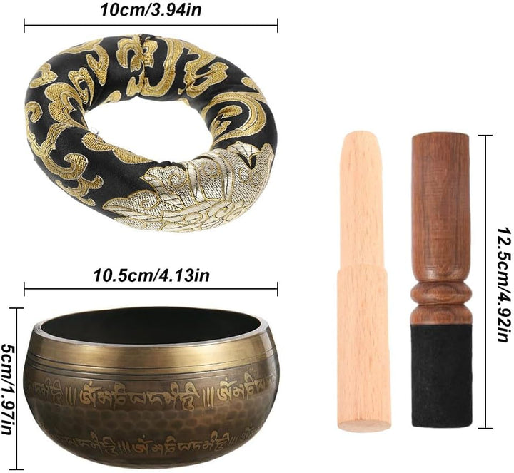 Tibetische Klangschale, Klangschalen Set, Singing Bowl Aus Tibet, Mit Schlägel, Klangschalenkissen U