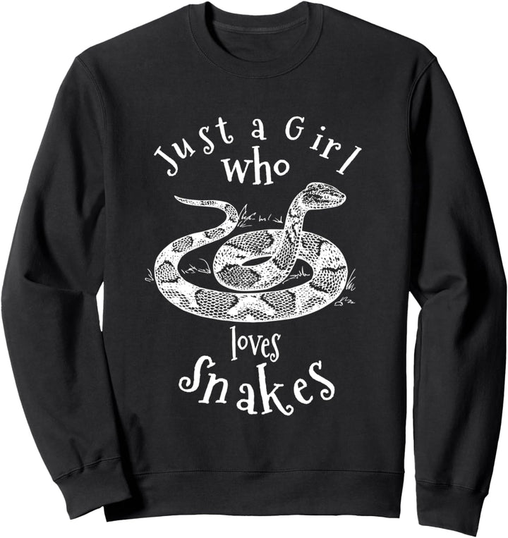 Just a Girl Who Loves Snakes Bild für Frauen und Mädchen Sweatshirt