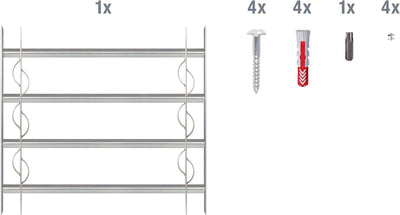 Alberts 563653 Fenstergitter Secorino Style | Ausziehbar für Fenster aussen | Einbruchschutz Gitter