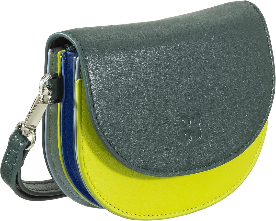 DUDU Damen-Portemonnaie aus Leder fürs Handgelenk, kleines fabiges Damen-Portemonnaie mit Münzfach,