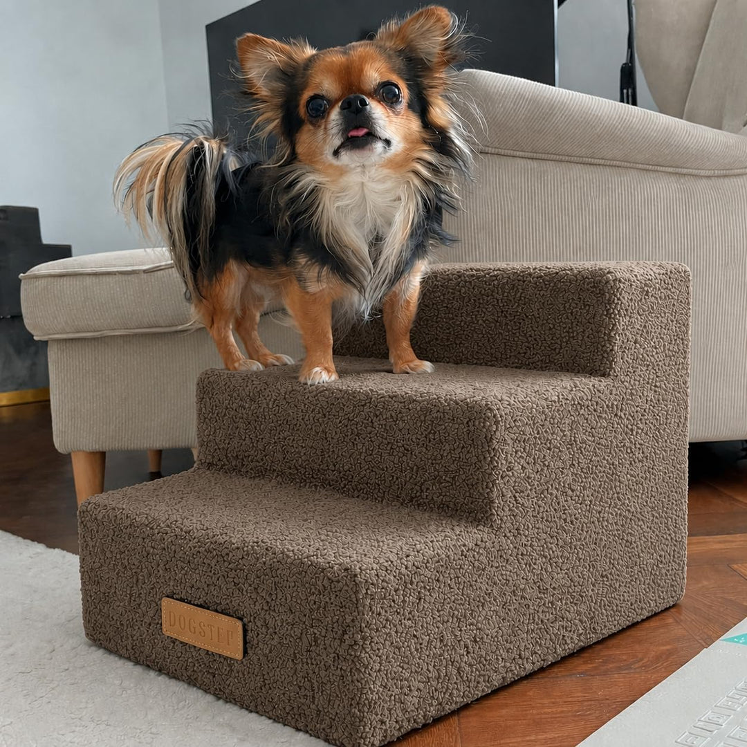 Sofatreppe für Hunde und Katzen – Hundetreppe für Bett &amp; Sofa – 3- oder 4-stufig, rutschfest &amp; wasch