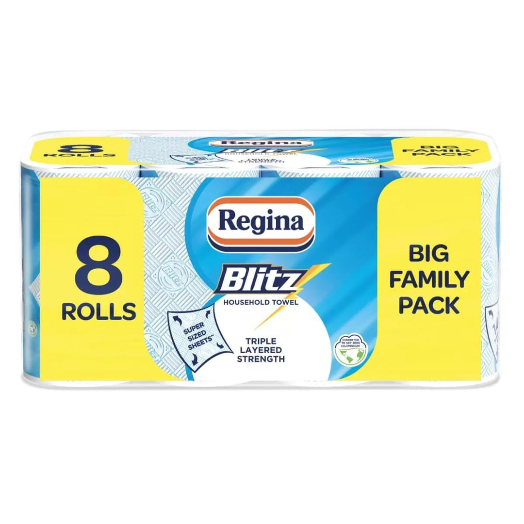 Regina Blitz Haushalt Handtücher, 4 Stück, insgesamt 8