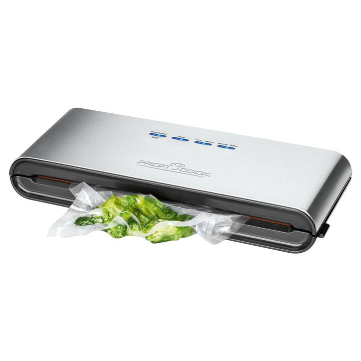 Profi Cook PC-VK 1080 Edelstahl-Vakuumiergerät, Vakuumierer, Lebensmittel bleiben vakuumiert bis zu