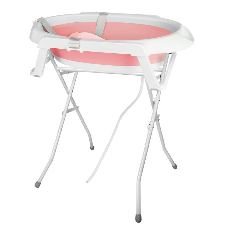 Babywanne mit Ständer Faltbare Baby Badewanne Set mit Gestell - Tragbare Rutschfeste Wanne für Neuge
