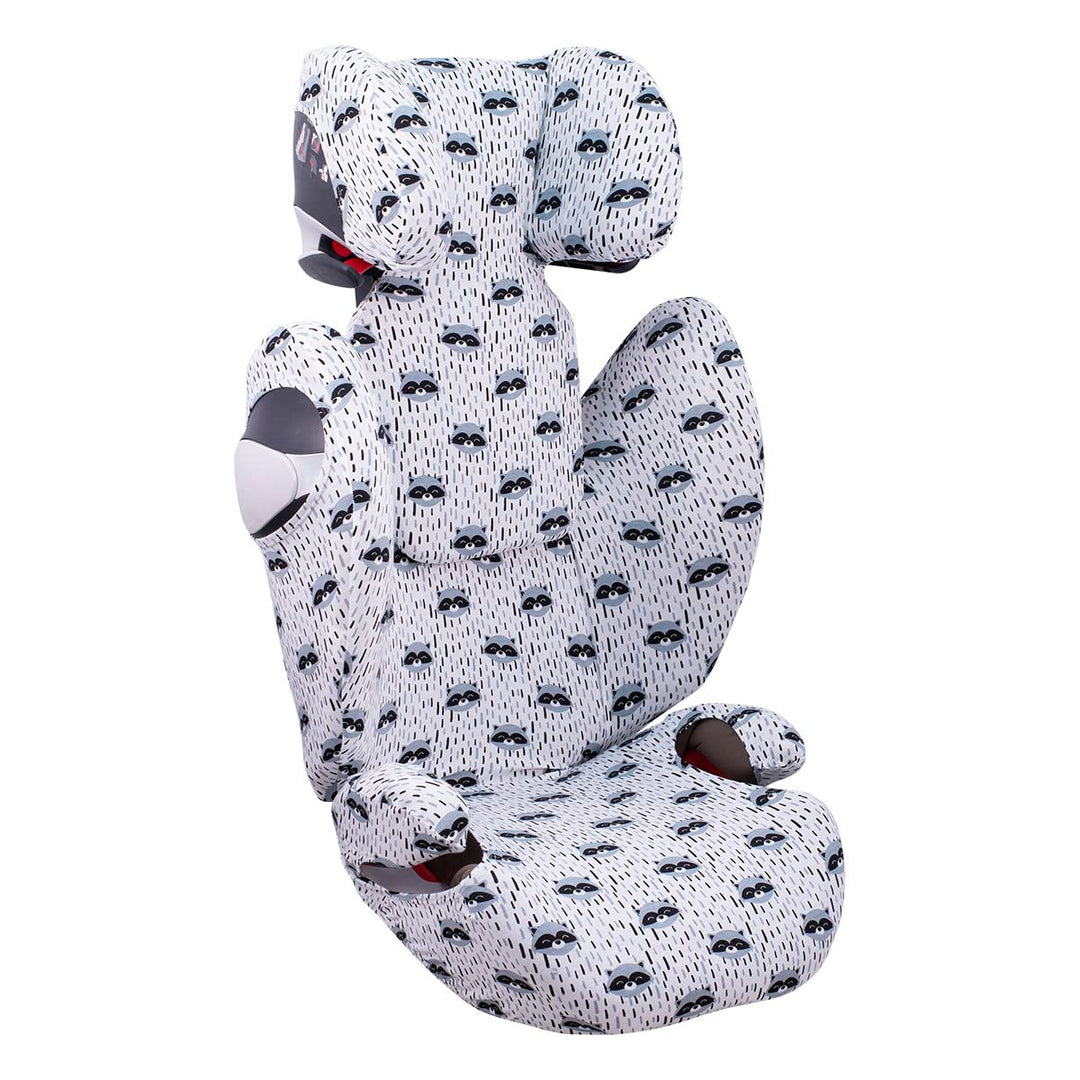 JYOKO Kids Bezug für Autositz Kompatibel mit Cybex Solution M und Pallas B - Fix (Raccoon), RACCOON