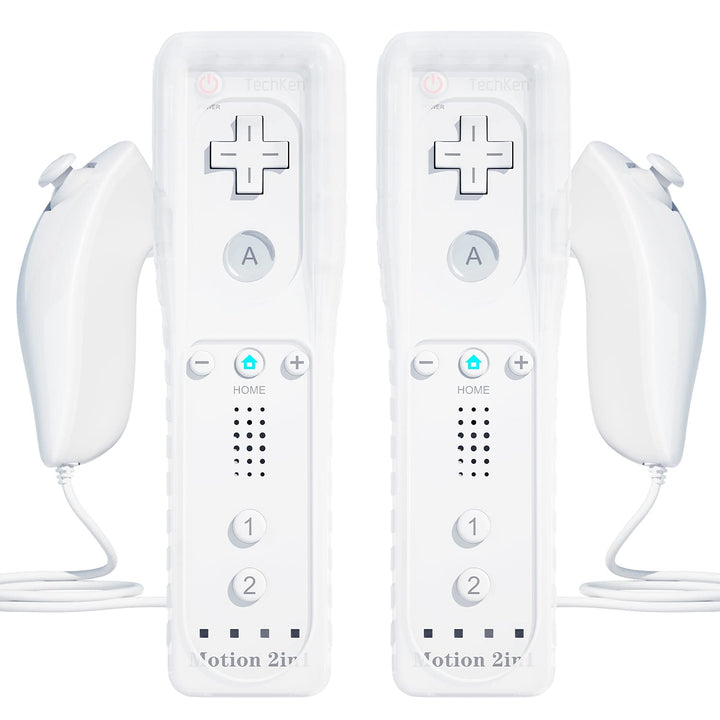 TechKen Controller für Wii mit Motion Plus und Wii Nunchuck Controller Wii Fernbedienung Nunchuk Kon