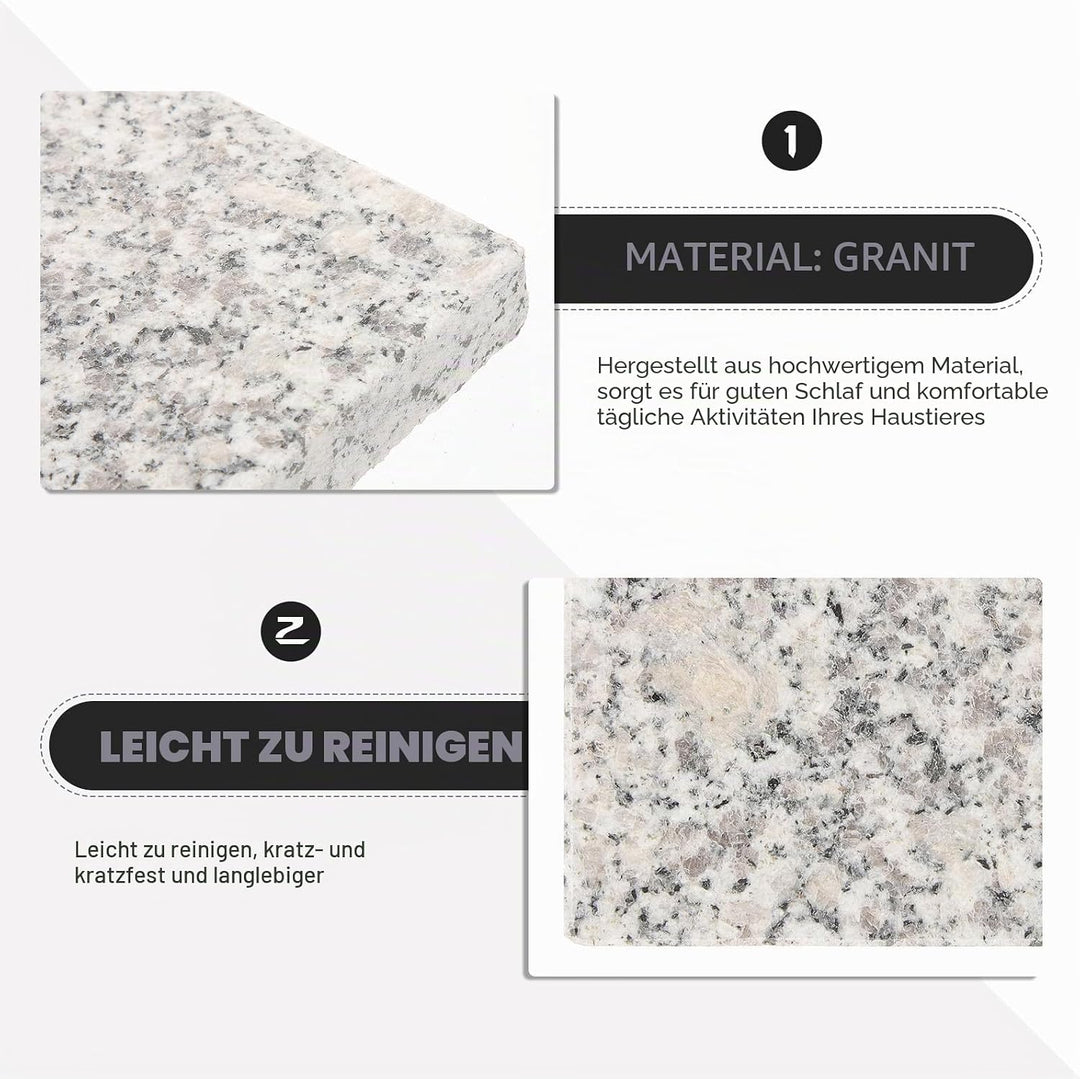 Hemobllo Kühlmatte für Nager aus Granit 2 Stück Pack mit Physikalischer Kühlung und Leicht zu Reinig