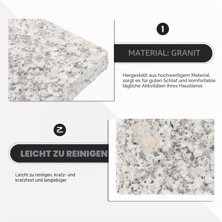 Hemobllo Kühlmatte für Nager aus Granit 2 Stück Pack mit Physikalischer Kühlung und Leicht zu Reinig