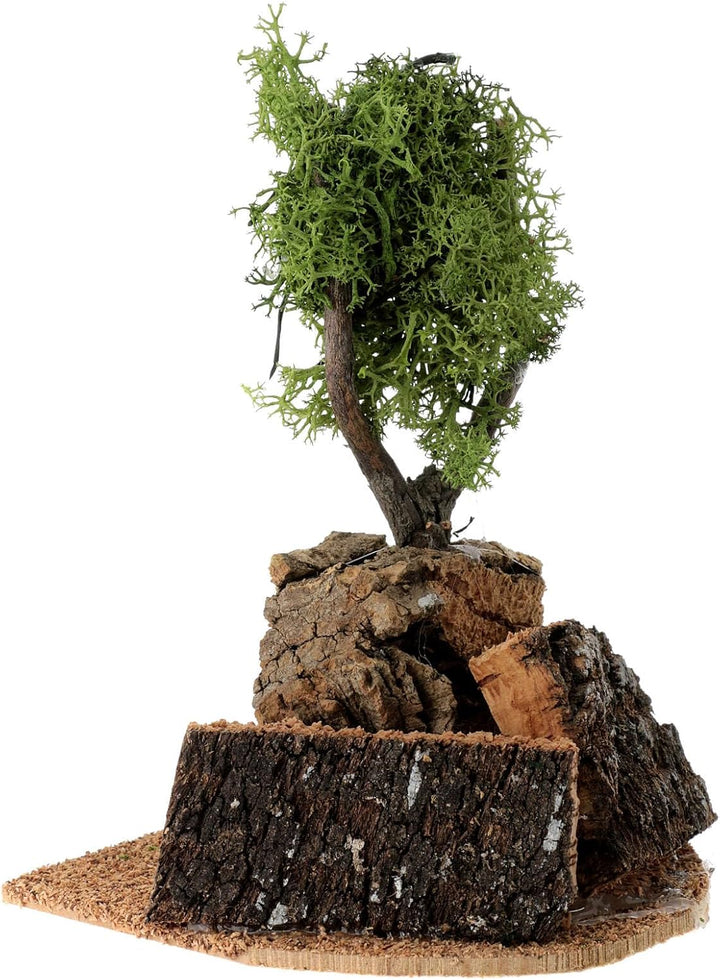 Holyart Baum mit Flechte für Krippe 20cm Gross