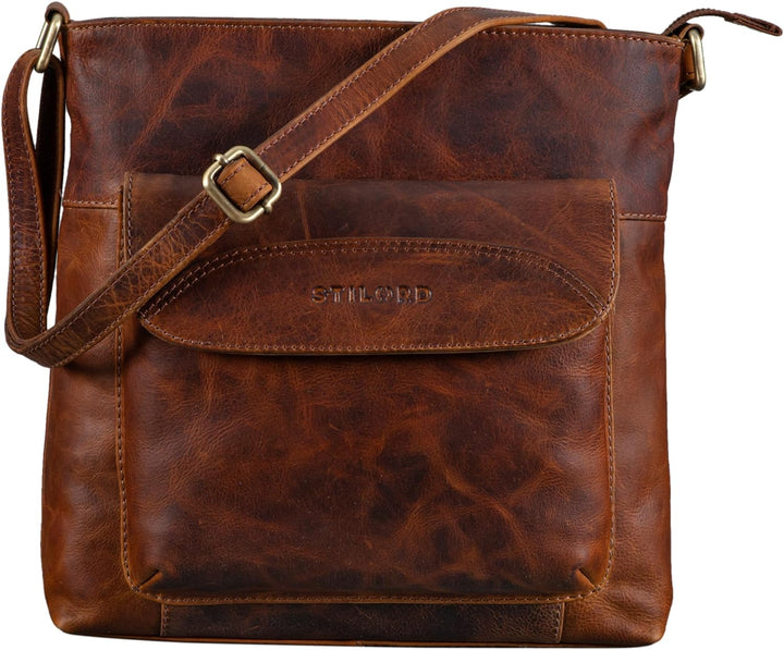 STILORD 'Tara' Kleine Handtasche Damen Crossbody Leder Elegante Umhängetasche für Frauen Ledertasche