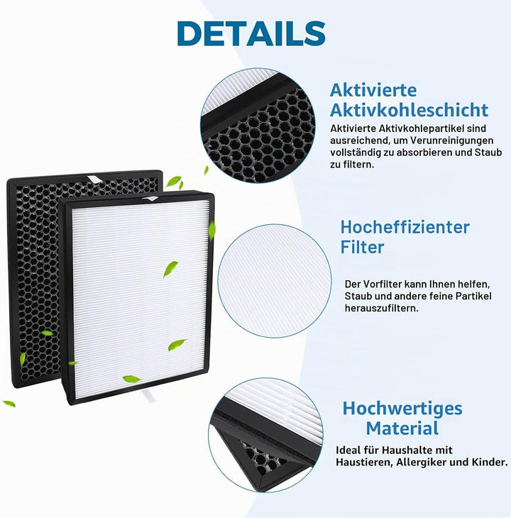 FY2420/30 FY2422/30 Ersatzfilter Kompatibel mit Philips AC2882 AC2887 AC2889 AC3829 2000er und 3000e