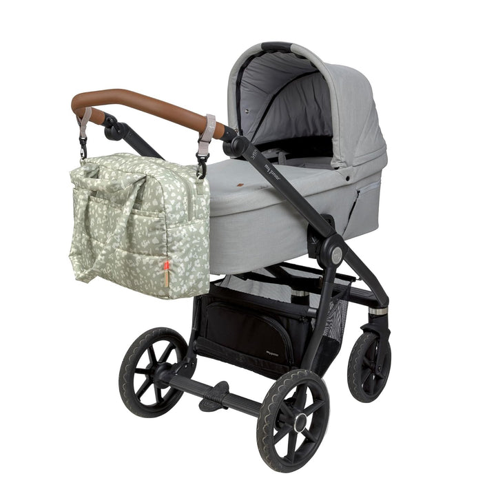 LÄSSIG Baby Wickeltasche mit Tragegriff und Wickelunterlage, Kinderwagenbefestigung, wasserabweisend