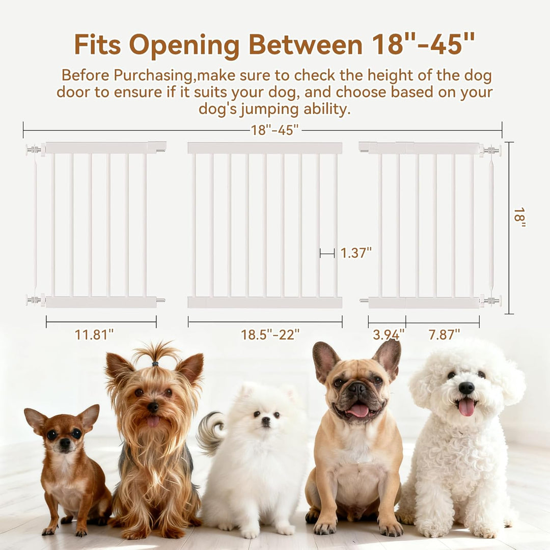 Hundegitter für den Innenbereich, 45,7 cm - 114,3 cm, verstellbar, extra breit, Metall, kurzes Hunde