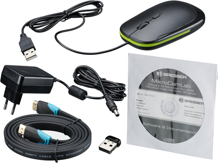 Bresser MikroCam PRO HDMI Autofocus Mikroskopkamera Full HD mit USB Maus, WiFi-Funktion, 1920x1080 P